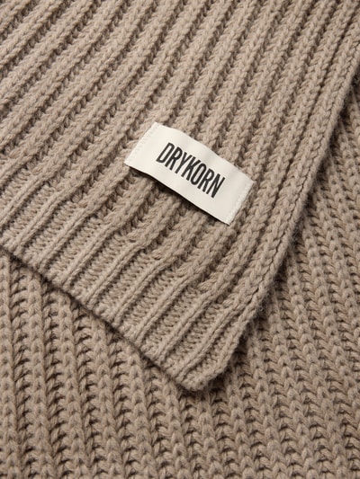 Drykorn Schal mit Label-Detail Modell 'CRONICA' Dunkelbraun 2