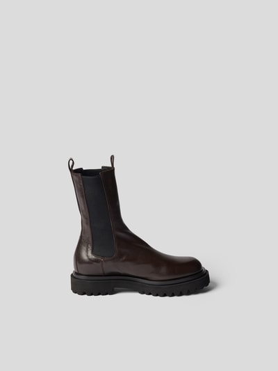 Officine Creative Chelsea Boots aus Leder Dunkelbraun 5