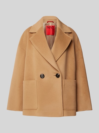 MAX&Co. Schurwolljacke mit aufgesetzten Taschen Modell 'PROSECCO' Camel 1