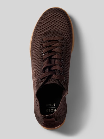 BOSS Sneakersy typu low top w optyce siateczki model 'CARLYNN' Ciemnobrązowy 3