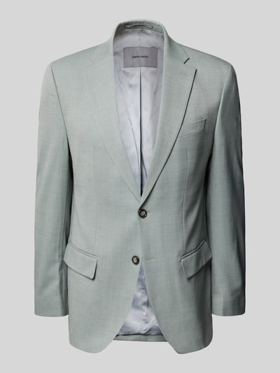 Produktfoto, hellgraues Slim Fit 2-Knopf-Sakko mit Pattentaschen Modell 'Grant' von Pierre Cardin aus Schurwoll-Mix mit Stretch-Anteil, Reverskragen, für Herren