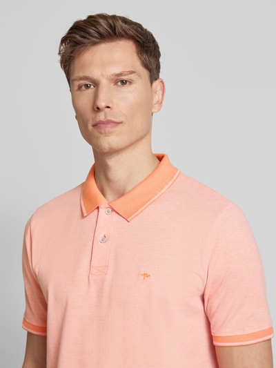 Fynch-Hatton Regular fit poloshirt met logostitching Oranje - 3