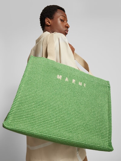 Marni Strandtasche von Label-Stitching Oliv 1