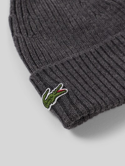 Lacoste Mütze aus reiner Wolle Anthrazit 2