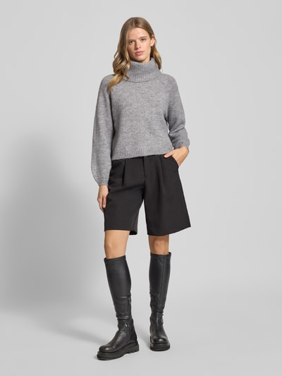 Only Golf o kroju regular fit z dodatkiem wełny model ‘GILA’ Średnioszary melanż 1