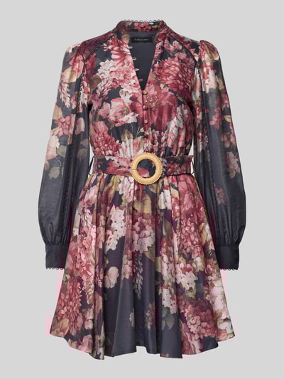 Forever New A-Linie Cocktailkleid aus Lyocell-Mix mit Leinen-Anteil Modell 'Vienna' Dunkelblau 2