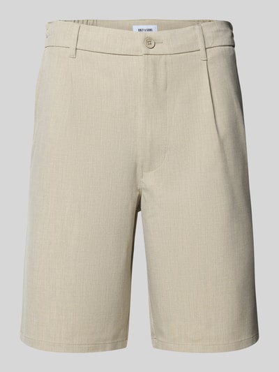 Only & Sons Slim Fit Shorts mit Gesäßtaschen Modell 'LOU' Beige 2