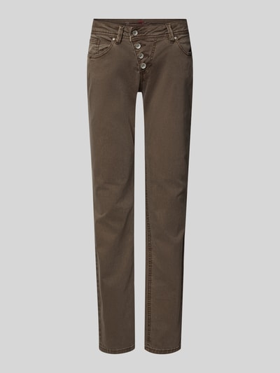 Buena Vista Slim fit jeans met knoopsluiting, model 'Malibu' Taupe - 2