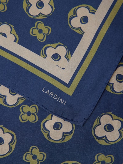 Lardini Seidentuch mit floralem Allover-Muster Dunkelblau 3