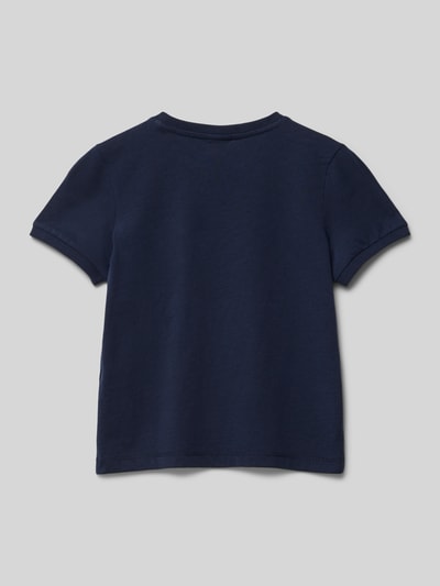 s.Oliver RED LABEL T-shirt met motiefprint en ronde hals Marineblauw - 3