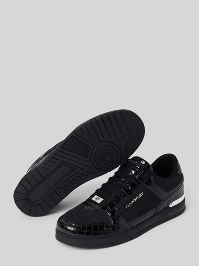 PLEIN SPORT Sneakersy z efektem metalicznym model ‘VIPER III’ Czarny 4