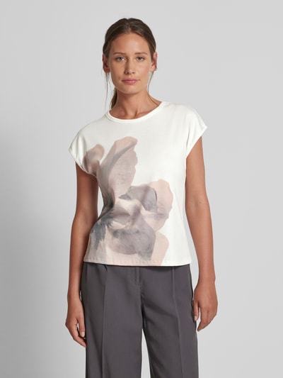 Jake*s Collection T-shirt met ronde hals Ecru - 4