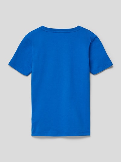 Gant T-Shirt mit Label-Stitching Royalblau 3