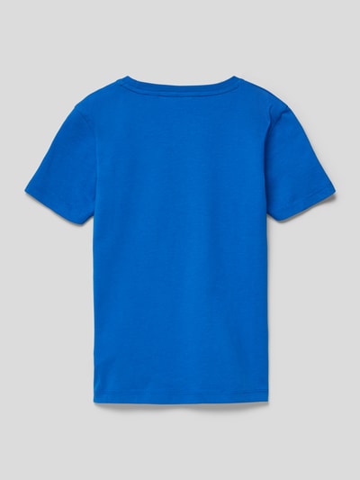 Gant T-shirt met labelstitching Koningsblauw - 3