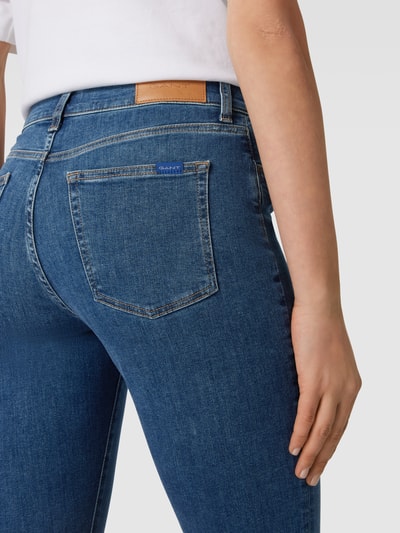 Gant Skinny Fit Jeans mit Gesäßtaschen Modell 'Nella' Jeansblau 3