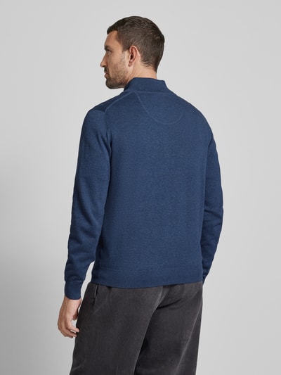 Fynch-Hatton Strickpullover mit Troyer-Kragen Jeansblau 5