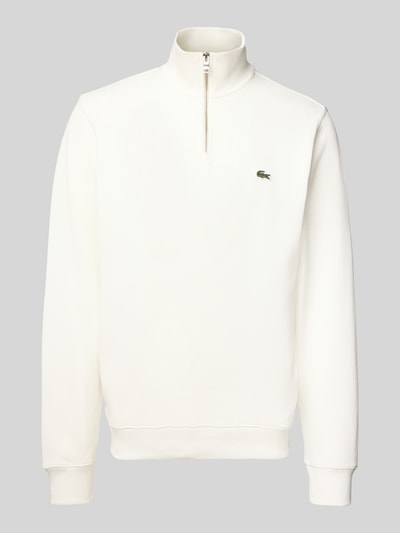 Lacoste Bluza z kołnierzem o kroju regular fit z czystej bawełny Złamany biały 2