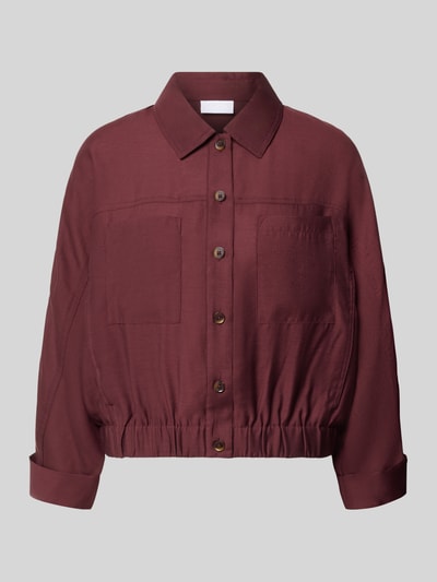Jake*s Collection Regular Fit Blouson aus Material Mix mit Viskose, Wool-Anteil Modell 'B076' Pflaume 1