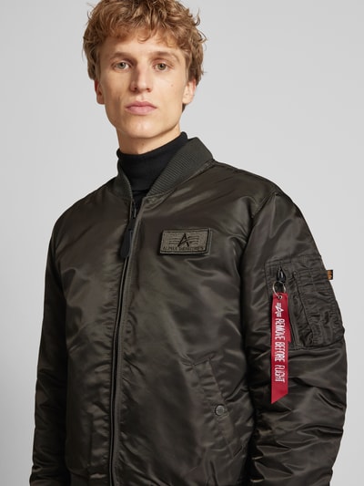 Alpha Industries Bomberka ze stójką Ciemnozielony 3