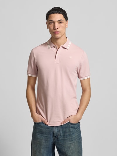 G-Star RAW Slim fit poloshirt met gestikt logo model 'Dunda' Roze - 4