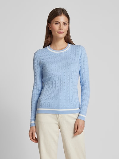 Christian Berg Woman Strickpullover mit gerippten Abschlüssen Bleu 4