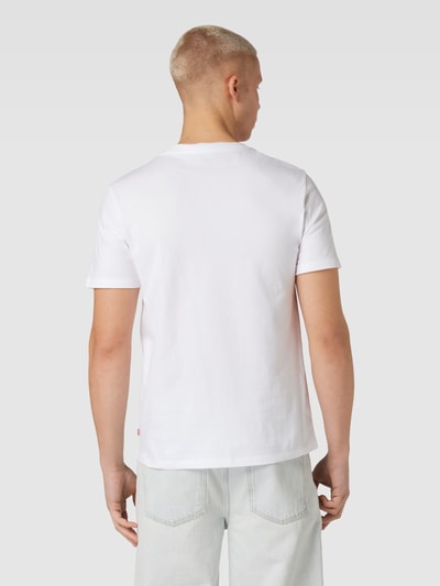 Levi's® T-shirt z bawełny z nadrukiem z logo  Biały 5