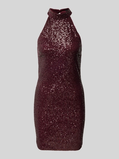 Mango Minikleid mit Neckholder Modell 'XVENUS' Bordeaux 2