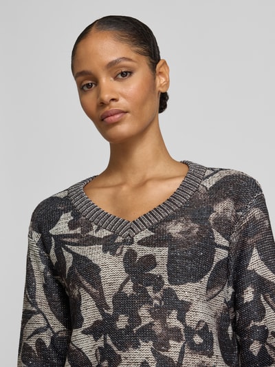 Betty Barclay Strickpullover mit gerippten Abschlüssen Dunkelbraun 3