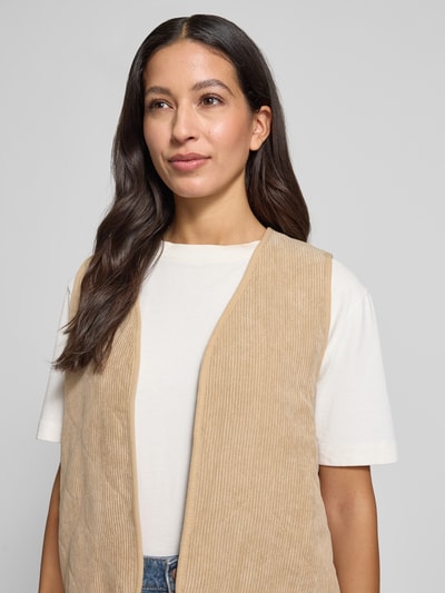 Soyaconcept Relaxed Fit Weste in Cord-Optik Modell 'Bindi' Sand 3