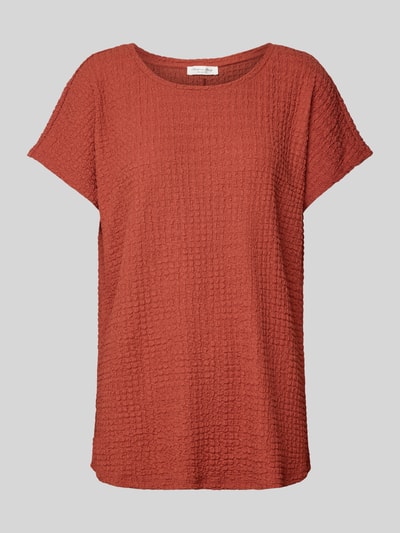 Christian Berg Woman T-shirt z prążkowanym okrągłym dekoltem Ciemnoczerwony 2