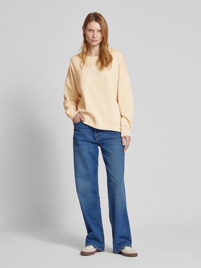 Tommy Hilfiger Oversized Sweatshirt mit Rundhalsausschnitt Sand 1