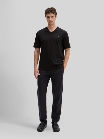Marc O'Polo męski t-shirt o kroju regular fit z czystej bawełny Czarny 1