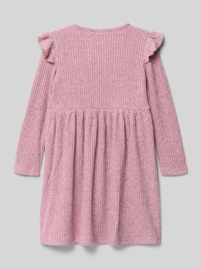 Happy Girls Sukienka midi z prążkowaną fakturą Brudnoróżowy 3