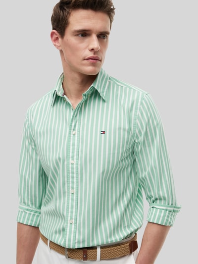 Tommy Hilfiger Regular Fit Freizeithemd aus reiner Baumwolle Hellgruen 3