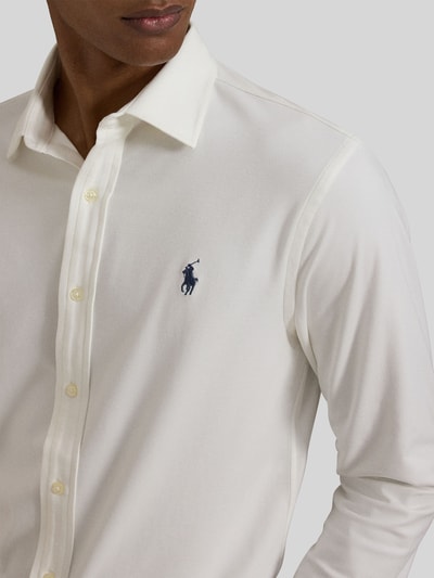 Polo Ralph Lauren Slim Fit Freizeithemd mit Logo-Stitching Weiss 3