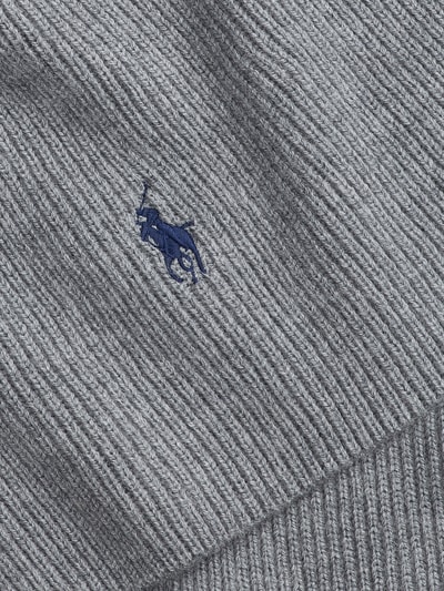 Polo Ralph Lauren Schal aus reiner Wolle mit Logo-Stitching Silber 2