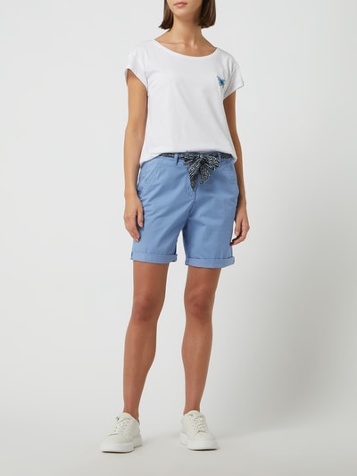 Tom Tailor Shorts mit Gürtel zum Binden Hellblau 1