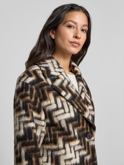 Brax Lange jas met reverskraag, model 'DAVOS' Chocoladebruin - 3