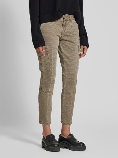 Buena Vista Skinny Fit Cargohose mit Ziernaht Beige 4