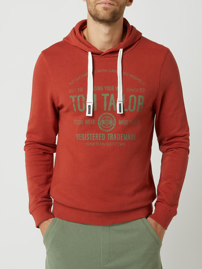 Tom Tailor Hoodie mit Logo Rostrot 4