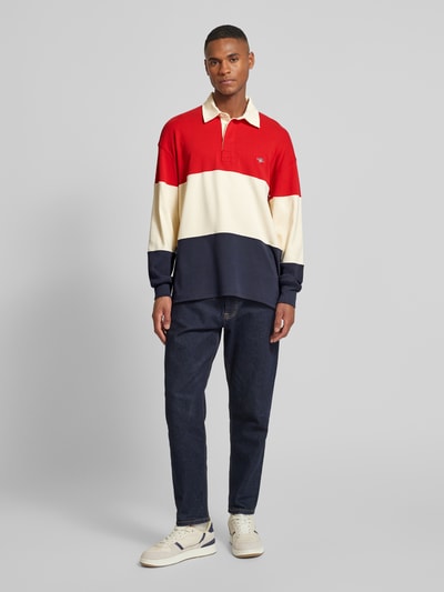 Gant Sweatshirt mit Label-Stitching Rot 1