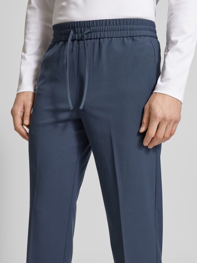 Lindbergh Relaxed Fit Hose aus Viskose mit Tunnelzug Rauchblau 3