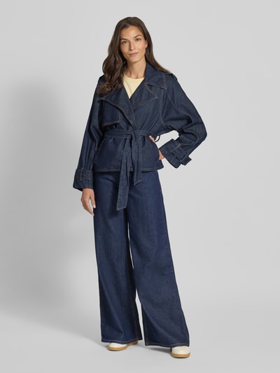Mango Jeans mit Bindegürtel Modell 'OLIVIA' Marine 1