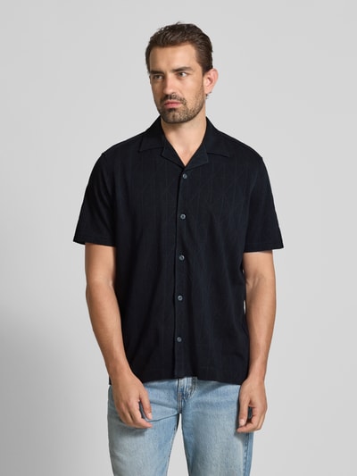 Christian Berg Men Relaxed fit poloshirt van puur biologisch katoen met reverskraag Marineblauw - 4