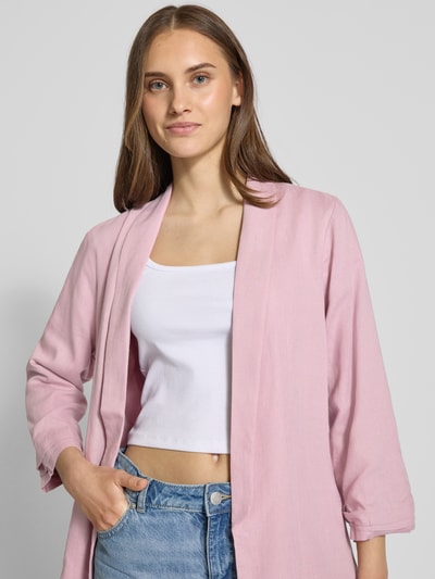 Pieces Regular Fit Blazer aus Viskose-Leinen-Mix Modell 'PIA BOSELLA' Rosa 3