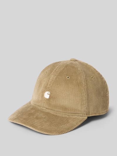 Produktfoto, Basecap aus Cord mit Label-Stitching Modell 'Harlem' von Carhartt Work In Progress z bawełny, wzmocniony daszek, beżowy sztruks