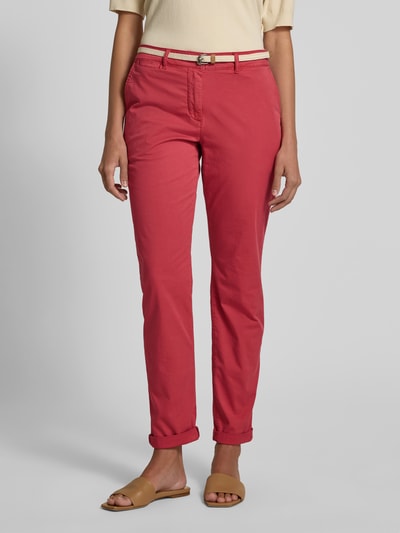 Tom Tailor Slim Fit Chino mit Gürtel Pink 4
