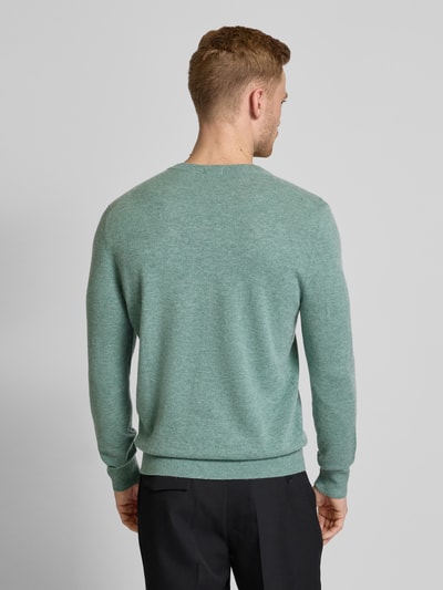 Christian Berg Men Wollpullover mit V-Ausschnitt und Kaschmir-Anteil Schilf Melange 5