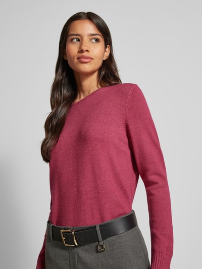 Christian Berg Woman Strickpullover mit gerippten Abschlüssen Fuchsia Melange 3