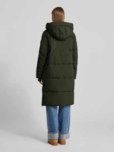 MOS MOSH Gewatteerde lange jas met capuchon, model 'Ollie' Donkergroen - 5